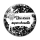 Cabochon Verre - une soeur super chouette- cabochon verre ou résine- pendentif