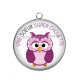 Pendentif Cabochon Argent - une soeur super chouette