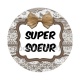 super soeur- cabochon verre ou résine- pendentif