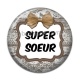 Cabochon Résine - super soeur- cabochon verre ou résine- pendentif