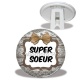 Trépied - super soeur- cabochon verre ou résine- pendentif