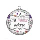 Pendentif Cabochon Argent - ma mamie adorée