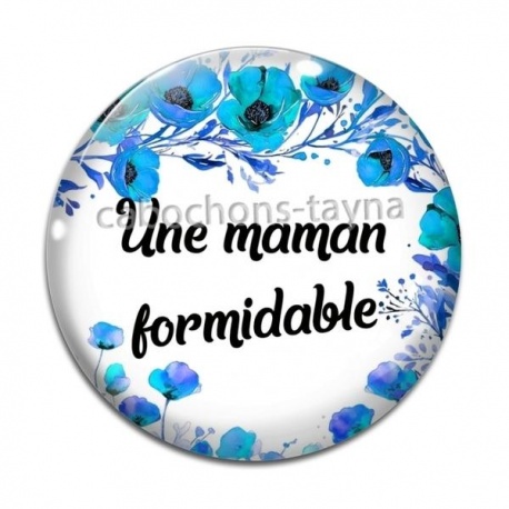 Cabochon Verre - une maman formidable- cabochon verre ou résine