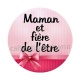 maman et fière de l'etre- cabochon verre ou résine- miroir
