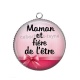 Pendentif Cabochon Argent - maman et fière de l'etre