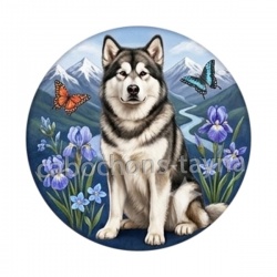 loup-cabochon verre ou résine, pendentif
