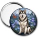 Miroir de poche - loup-cabochon verre ou résine, pendentif