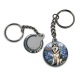 Porte clés - loup-cabochon verre ou résine, pendentif