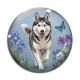 Cabochon Verre - loup- verre ou résine, pendentif- porte clés