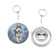 Porte clés décapsuleur - loup- verre ou résine, pendentif- porte clés