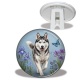 Trépied - loup- verre ou résine, pendentif- porte clés
