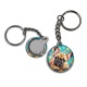 Porte clés - chien bouledogue- cabochon verre ou résine- trépied