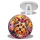 Trépied - chien york- cabochon verre ou résine