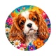 chien Cavalier King Charles- cabochon verre ou résine- pendentif