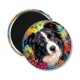 Magnet's - chien border collie cabochon verre ou résine- pendentif