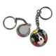 Porte clés - chien border collie cabochon verre ou résine- pendentif