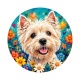 chien Westie cabochon verre ou résine- magnet