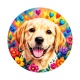chien labrador- cabochon verre ou résine- pendentif