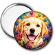 Miroir de poche - chien labrador- cabochon verre ou résine- pendentif