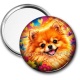 Miroir de poche - chien Spitz nain- Plusieurs supports au choix