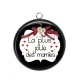 Pendentif Cabochon Argent - la plus jolie mamie