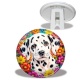Trépied - chien dalmatien- cabochon verre ou résine -porte clés