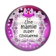Cabochon Résine - mamie chouette