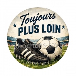 cabochon footballeur- Toujours plus loin- pendentif