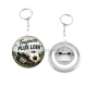 Porte clés décapsuleur - cabochon footballeur- Toujours plus loin- pendentif