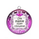 Pendentif Cabochon Argent - mamie chouette