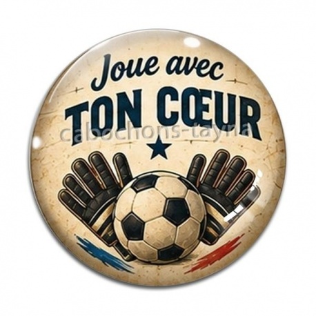 Cabochon Verre - cabochon foot- joue avec ton coeur