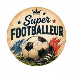 Cabochon super footballeur- cabochon verre ou résine