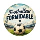 cabochon footballeur formidable- verre ou résine