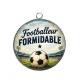 Pendentif Cabochon Argent - cabochon footballeur formidable