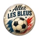 Cabochon Verre - cabochon allez le bleus- plusieurs supports