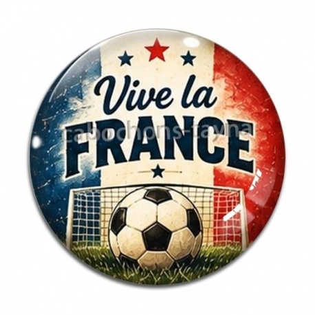 Cabochon Verre - vive la France
