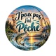 cabochon J'peux pas j'ai pêche, plusieurs supports