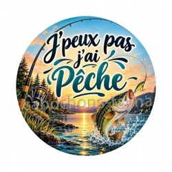 cabochon J'peux pas j'ai pêche