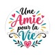 Cabochon une amie pour la vie- magnet- miroir