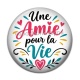 Cabochon Résine - Cabochon une amie pour la vie- magnet- miroir