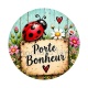 porte bonheur coccinelle- cabochon verre ou résine, porte clé