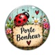 Cabochon Verre - porte bonheur coccinelle- cabochon verre ou résine, porte clé