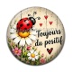 Cabochon Résine - cabochon porte bonheur- Toujours positif