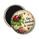 Magnet's - cabochon porte bonheur- que le bonheur te suivi