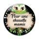 Cabochon Verre - mamie chouette