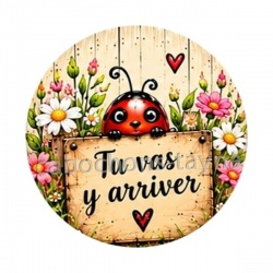 cabochon porte bonheur- tu vas y arriver
