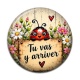 Cabochon Résine - cabochon porte bonheur- tu vas y arriver
