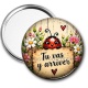 Miroir de poche - cabochon porte bonheur- tu vas y arriver