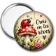 Miroir de poche - cabochon crois en tes rêves-  verre ou résine, magnet