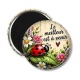 Magnet's - cabochon porte bonheur le meilleur est à venir- magnet- miroir